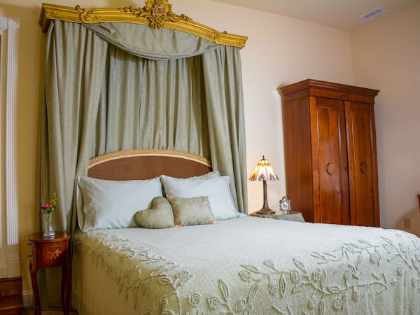 Bed in the Rapunzel Suite.