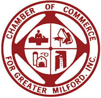Milford Chamber of Commerce logo.