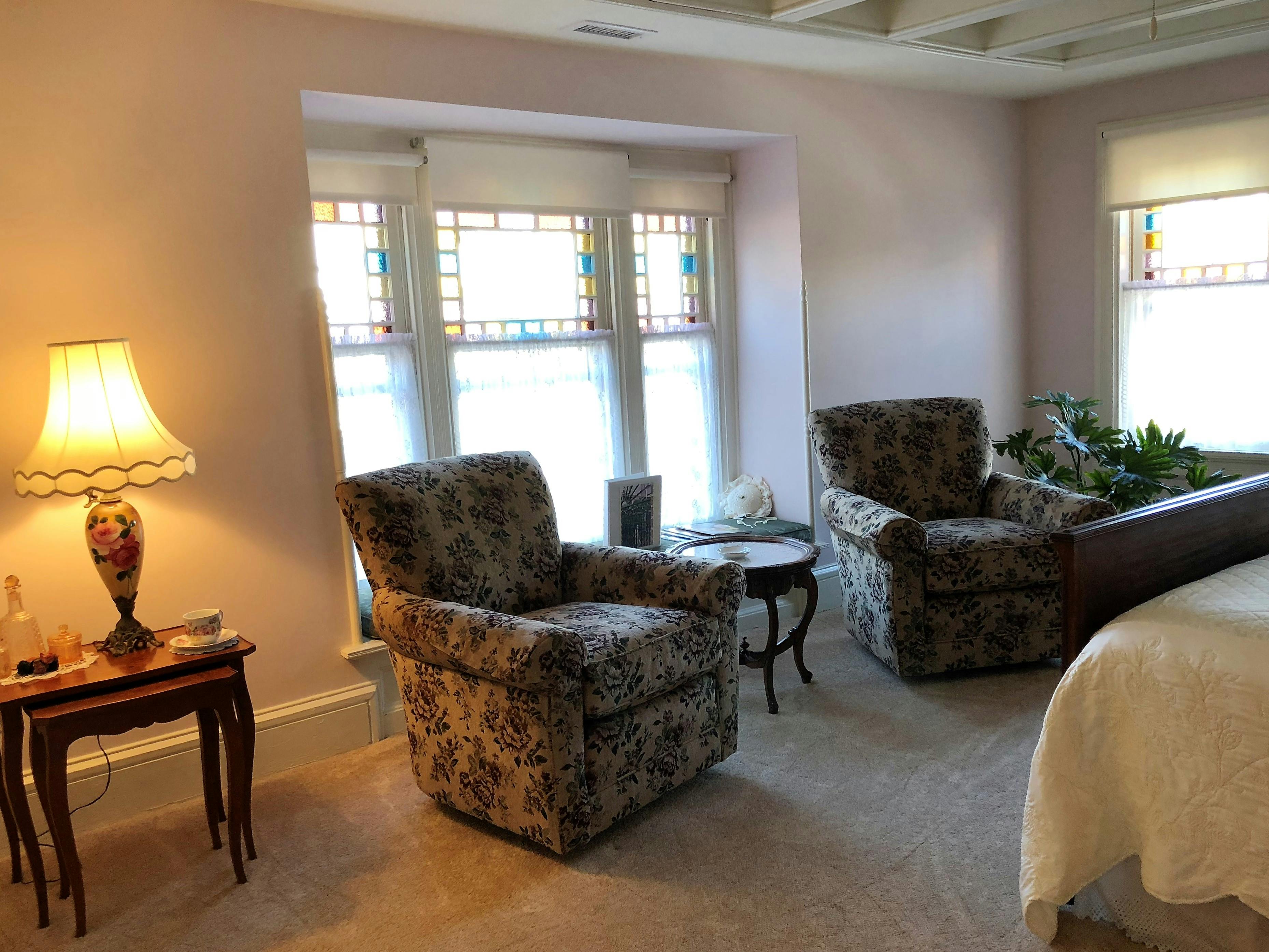 Chairs in the Garden Room.