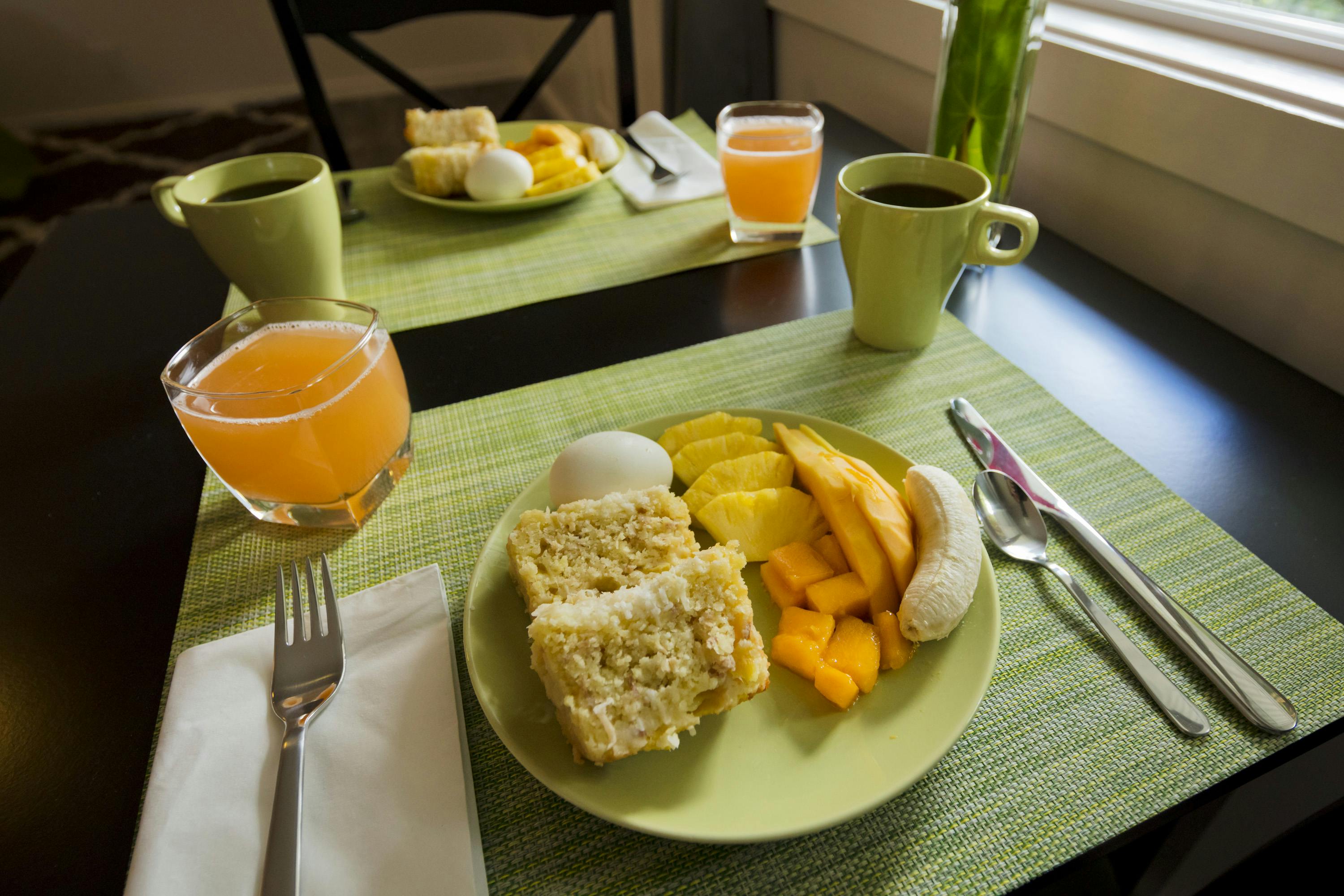 Tropical continental breakfast