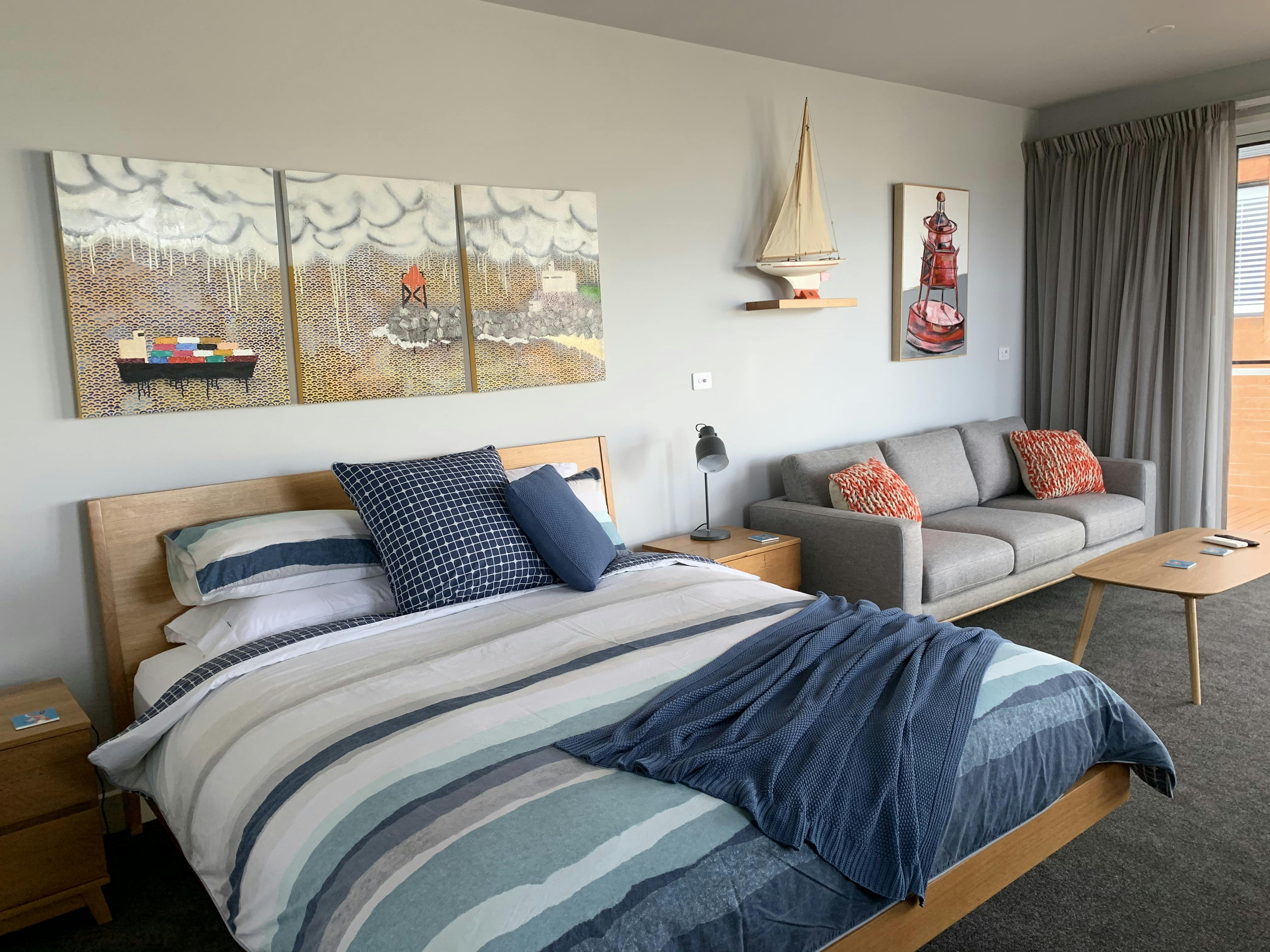 Pillow top King bed, Studio 3