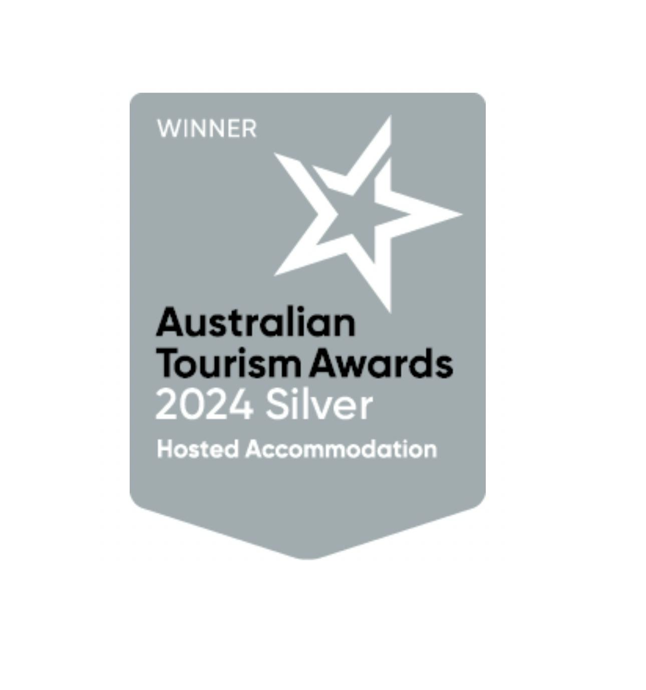 Qantas Australian Tourism Awards SILVER WINNER 2024 Hosted Accommodation