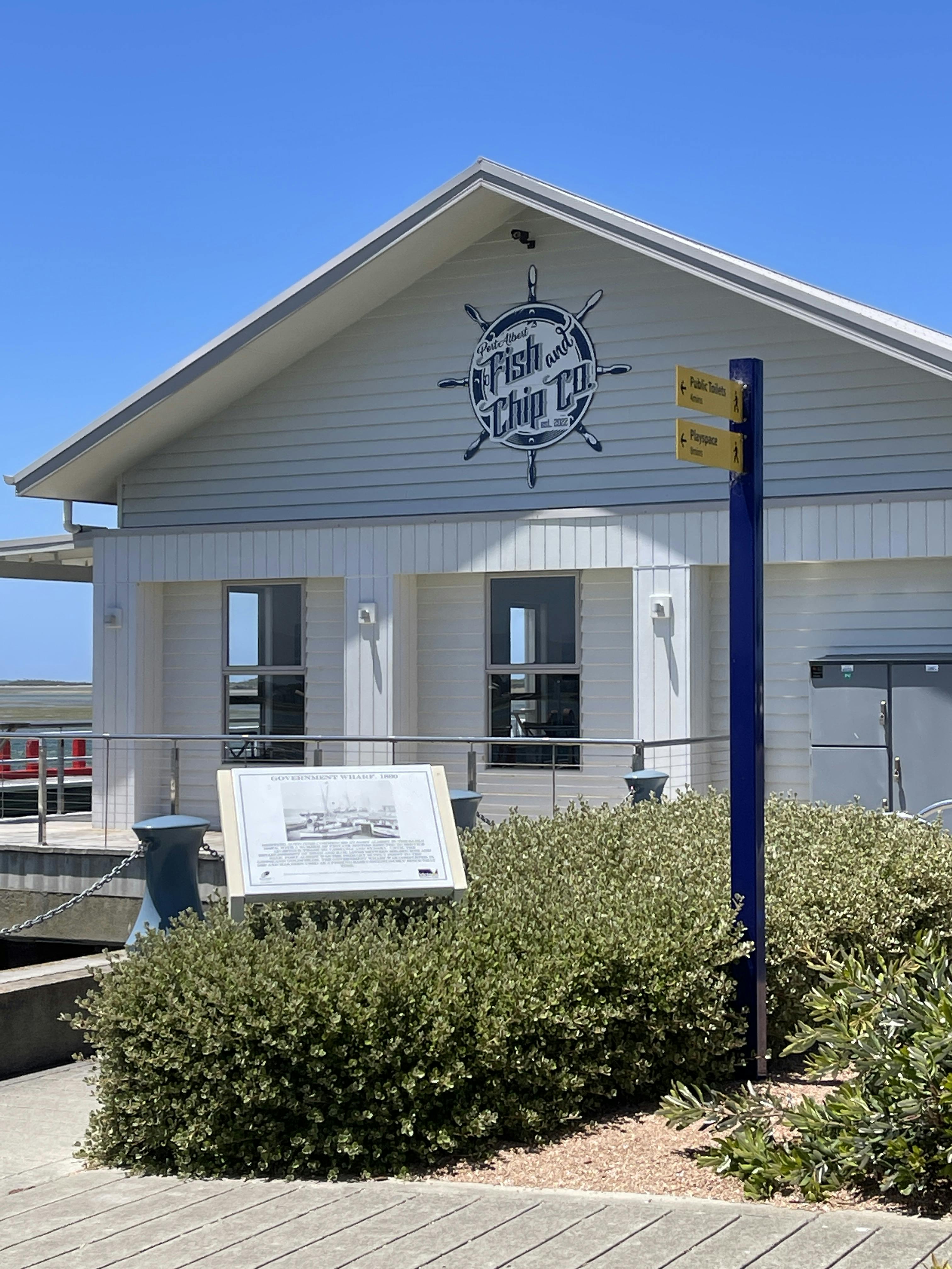 Port Albert Fish & Chip Co overlooks the wharf