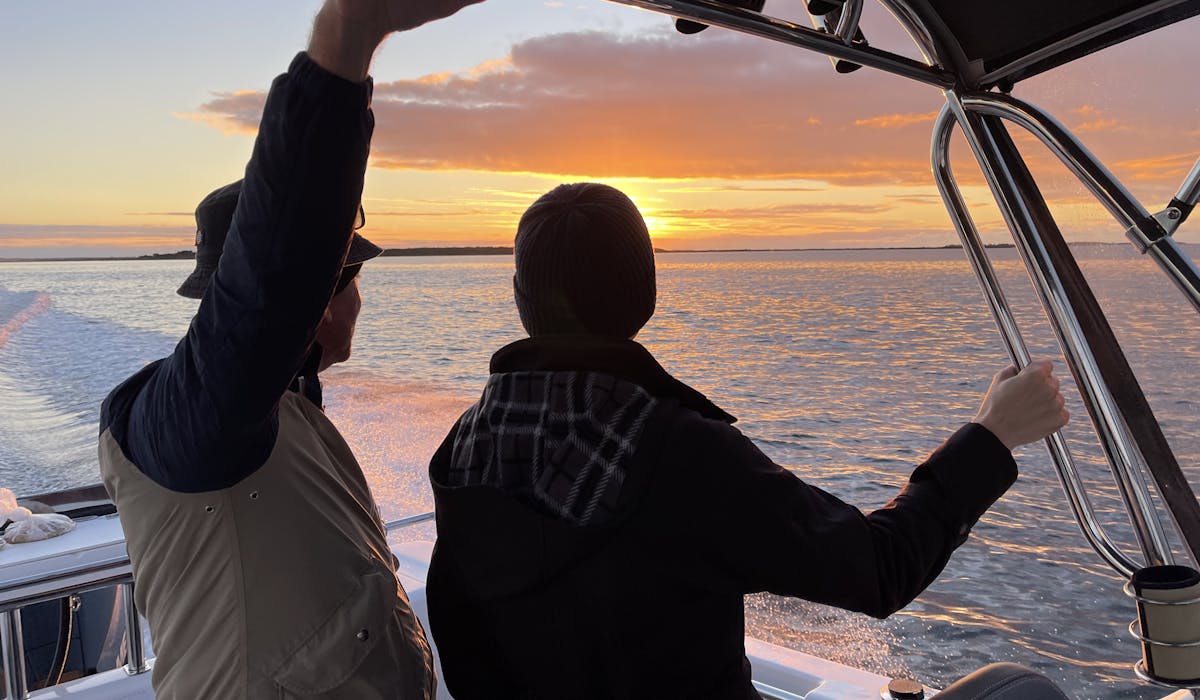 Watch the sunrise over Port Albert inlet with a private charter