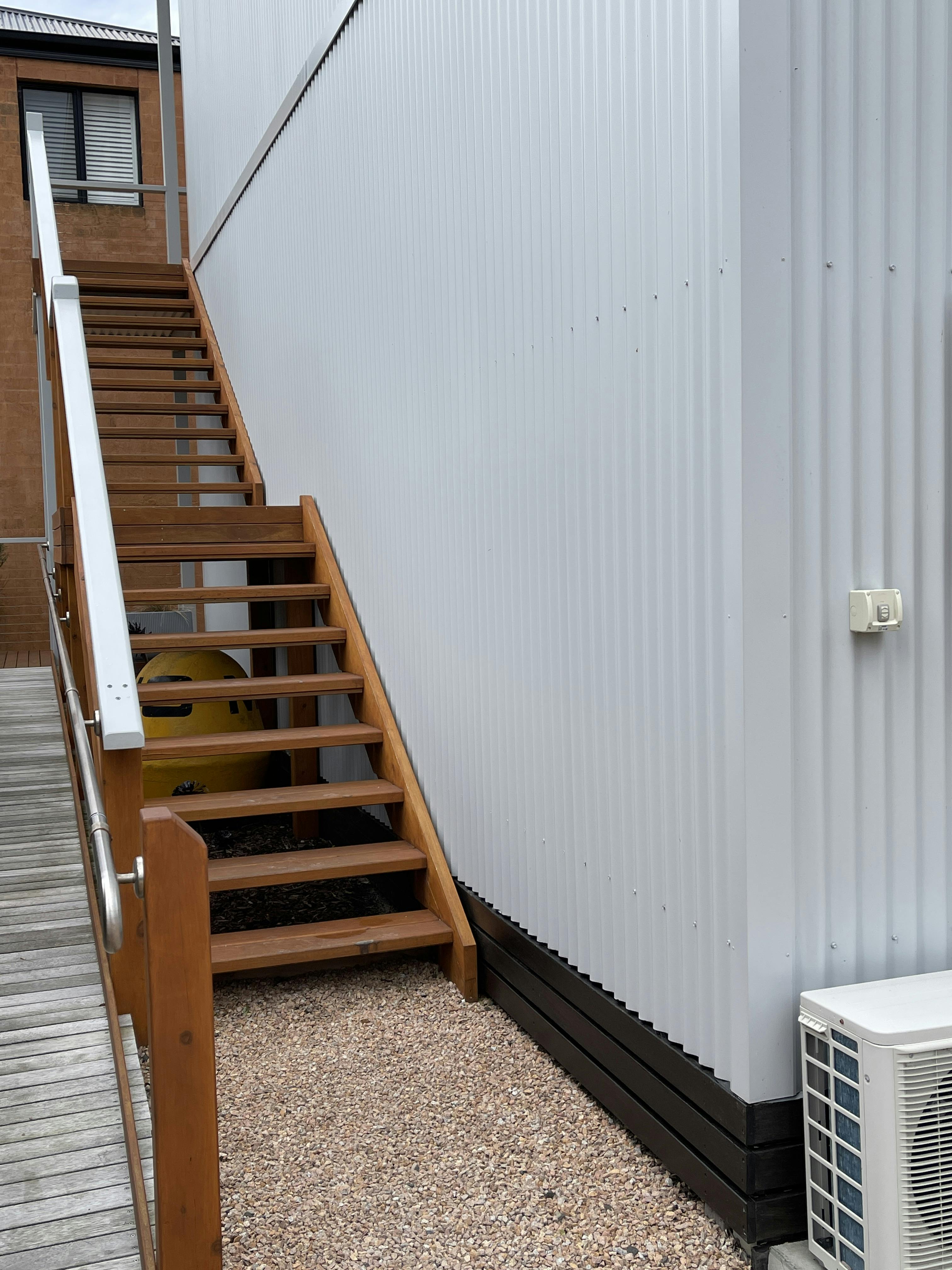 External staircase entrance to Studio 3 - balcony room