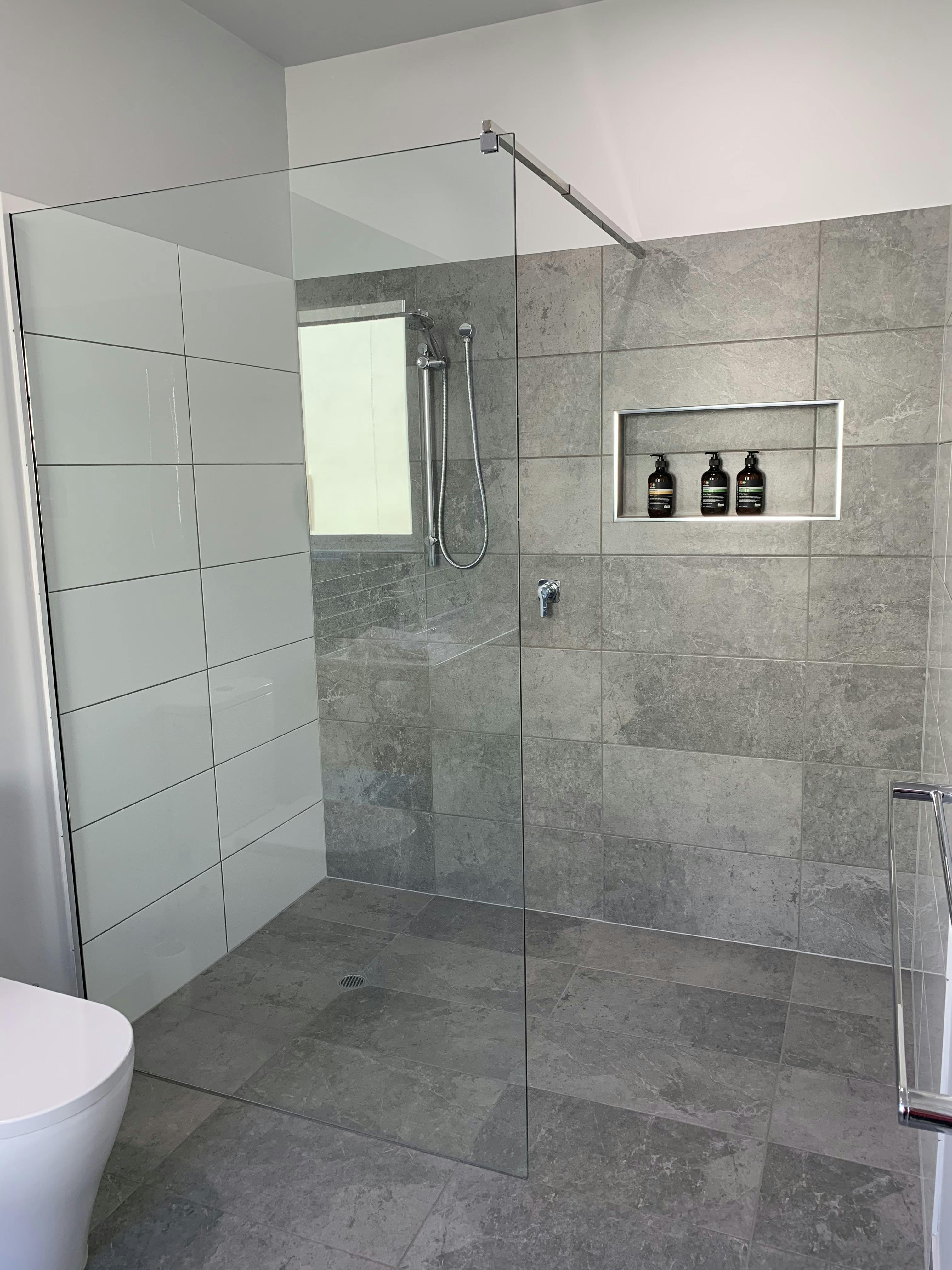 All of our studios feature an oversized walk-in shower