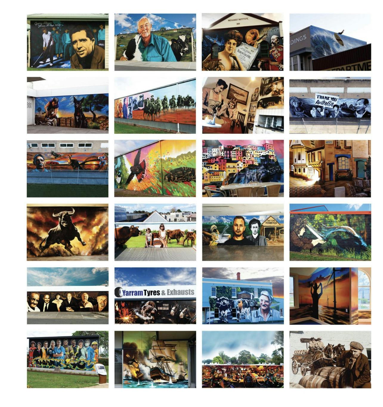 Heesco Yarram murals guide