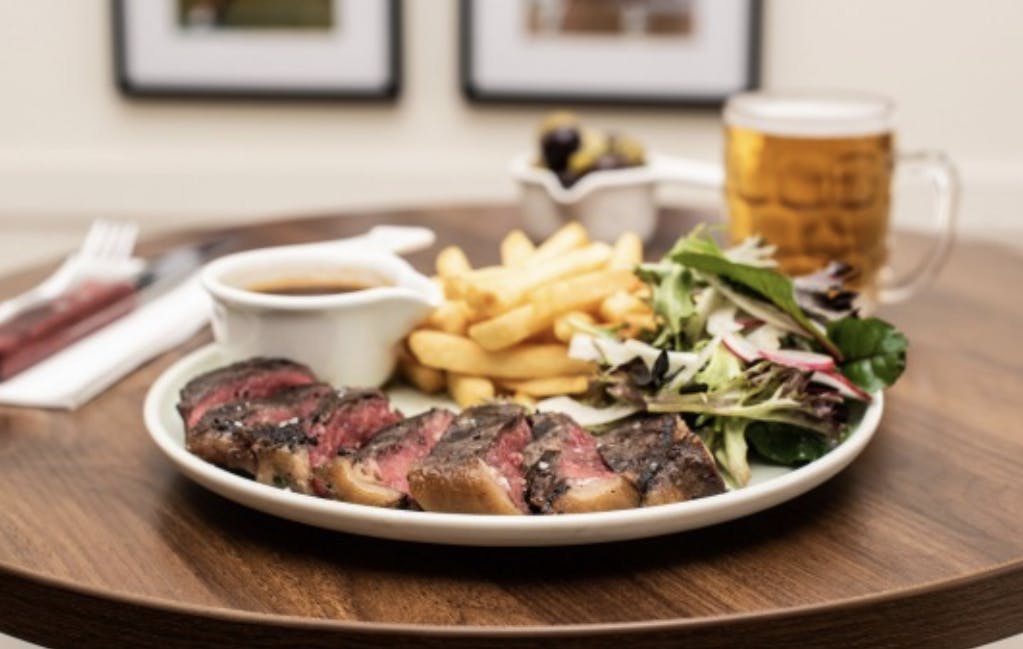 Prime Gippsland steak served at Woodside Beach Hotel