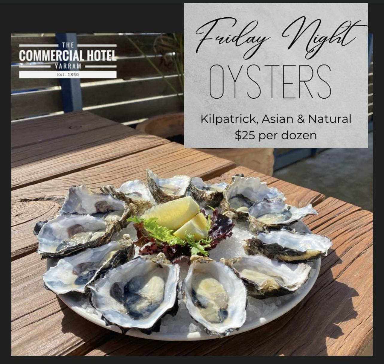 Friday Night oyster night