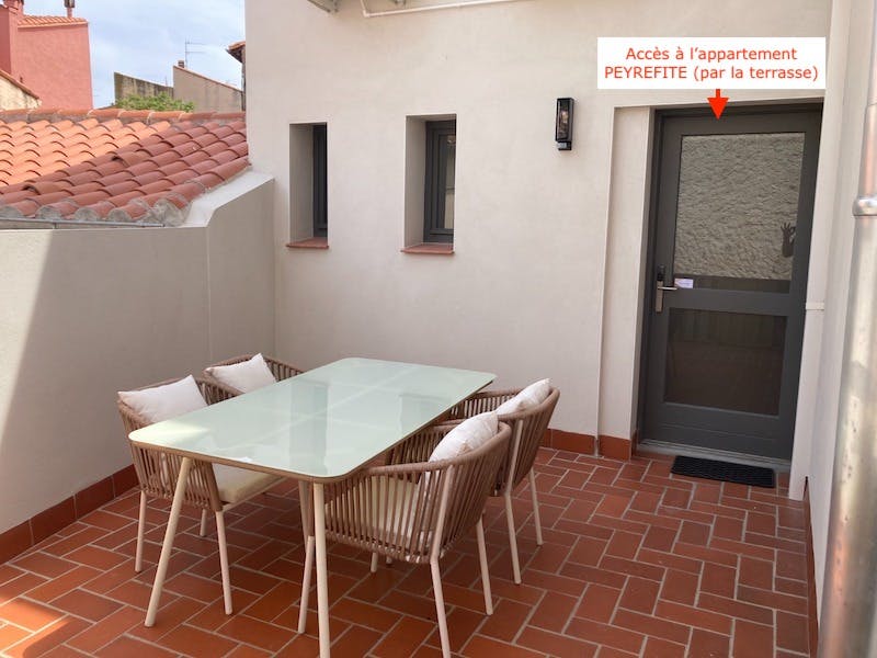 Terrasse de l'appartement Peyrefite à Collioure