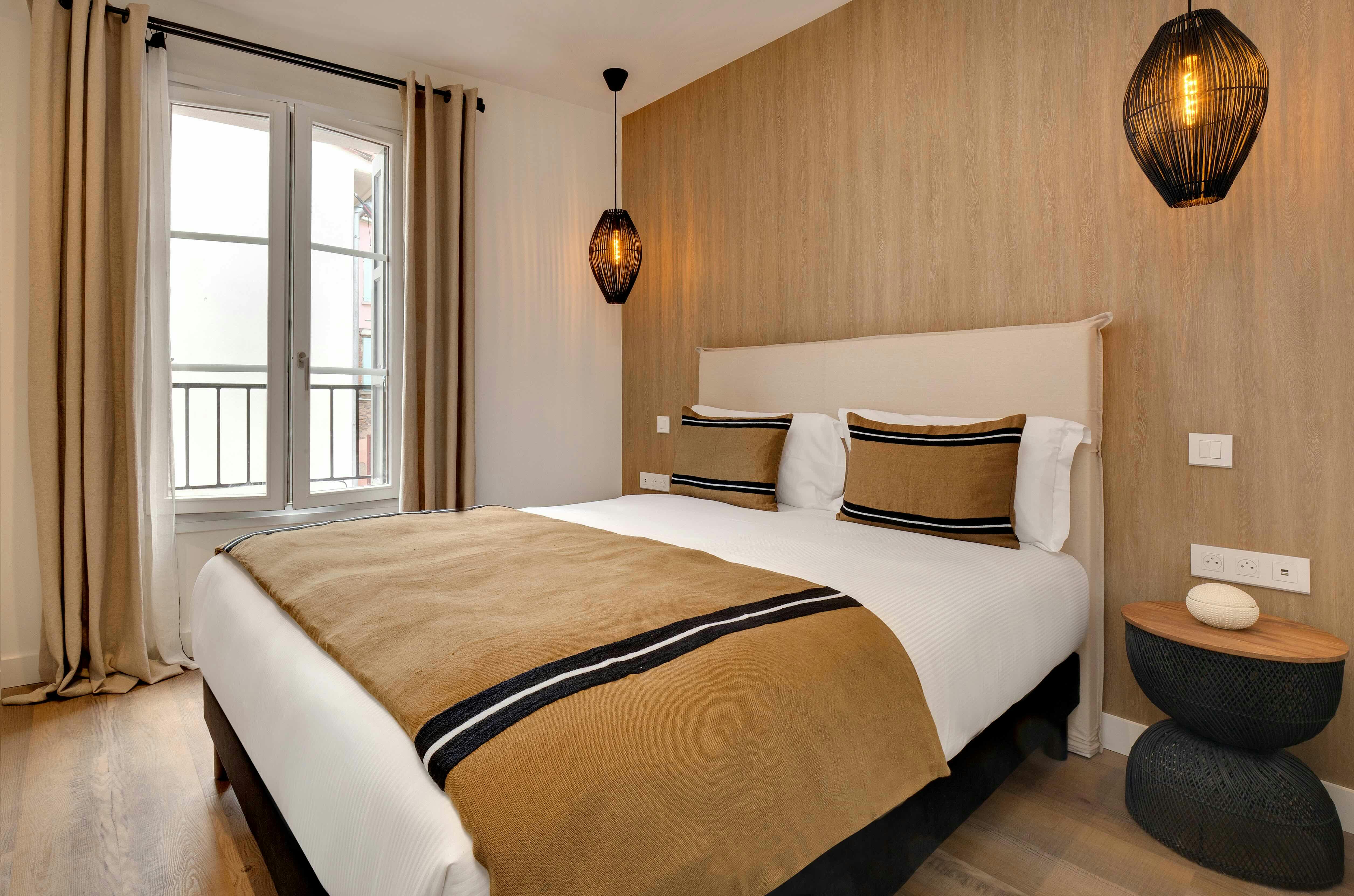 Chambre de l'appartement Madeloc à Collioure