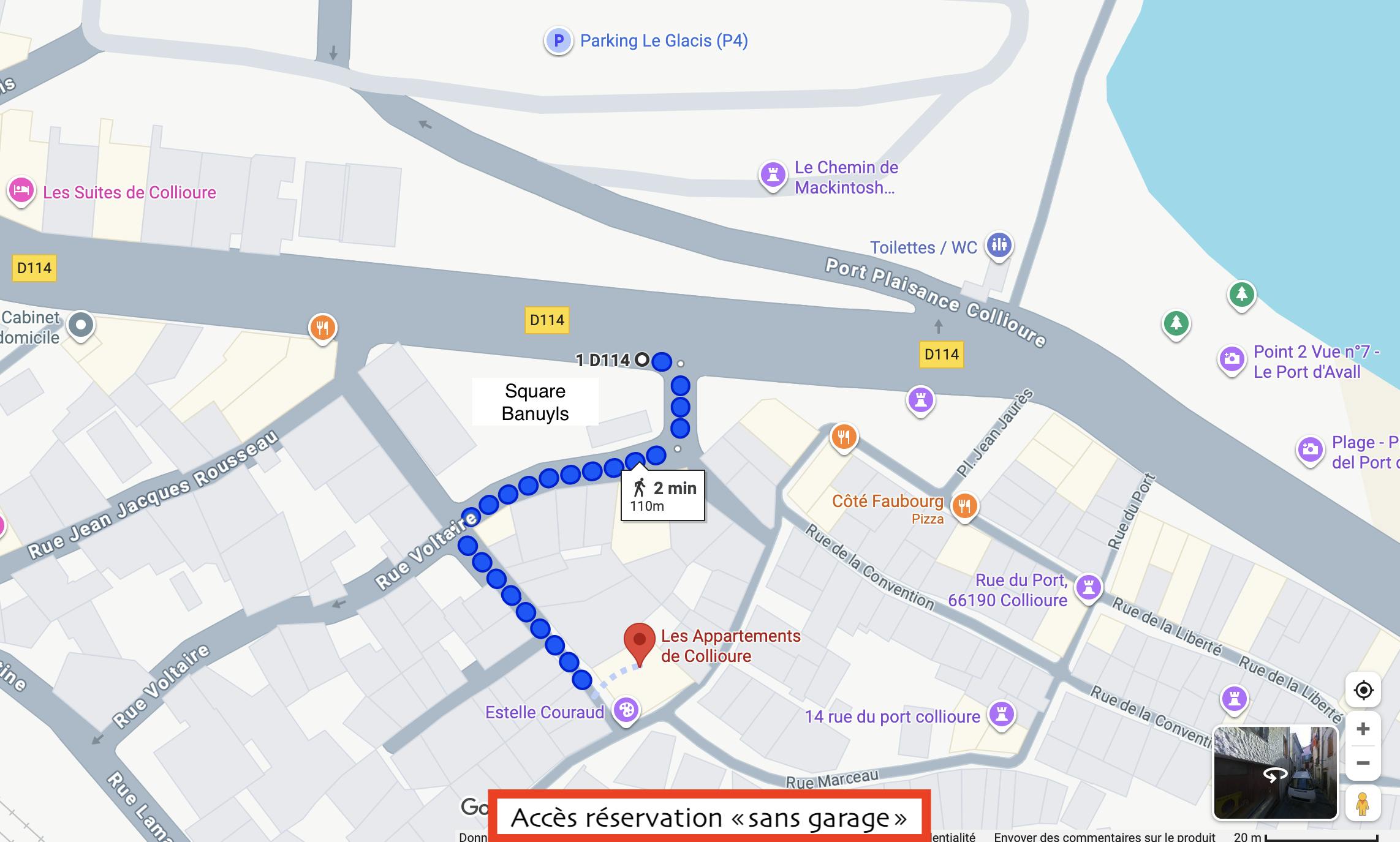 Accès piéton les Appartements de Collioure