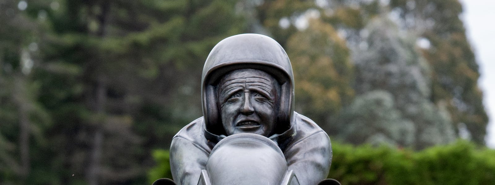 Burt Munro, Bronze Statue, Queens Park, Invercargill