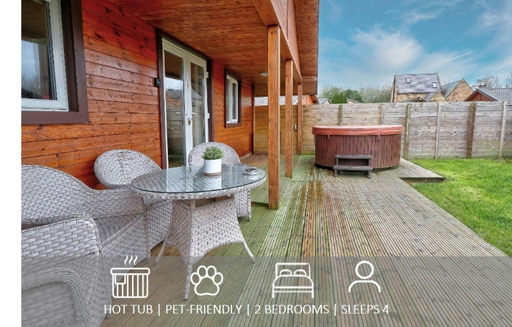 Riverside Lodges Ripon Lodge Overview - hot tub, 2 bedroom/bathroom, sleeps 4, dog friendly