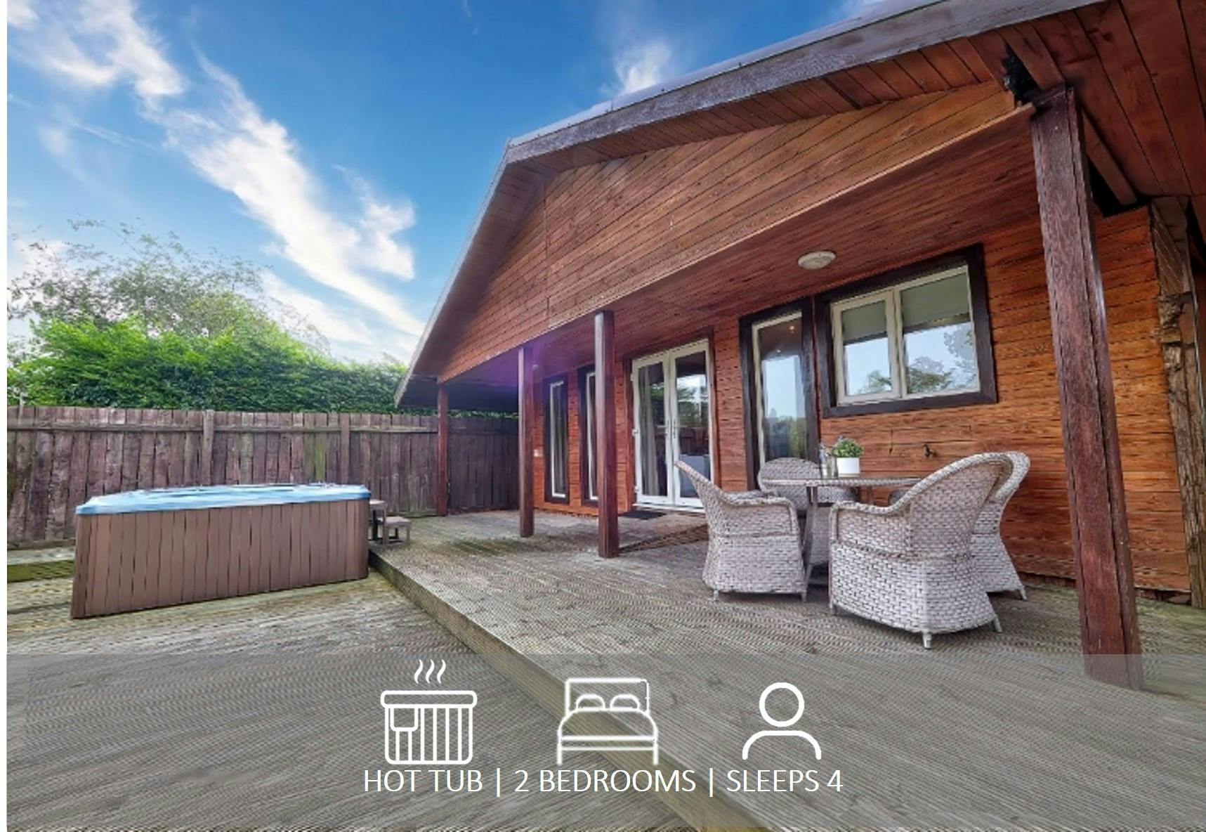 Riverside Lodges Ripon Lodge Overview - hot tub, 2 bedroom/bathroom, sleeps 4