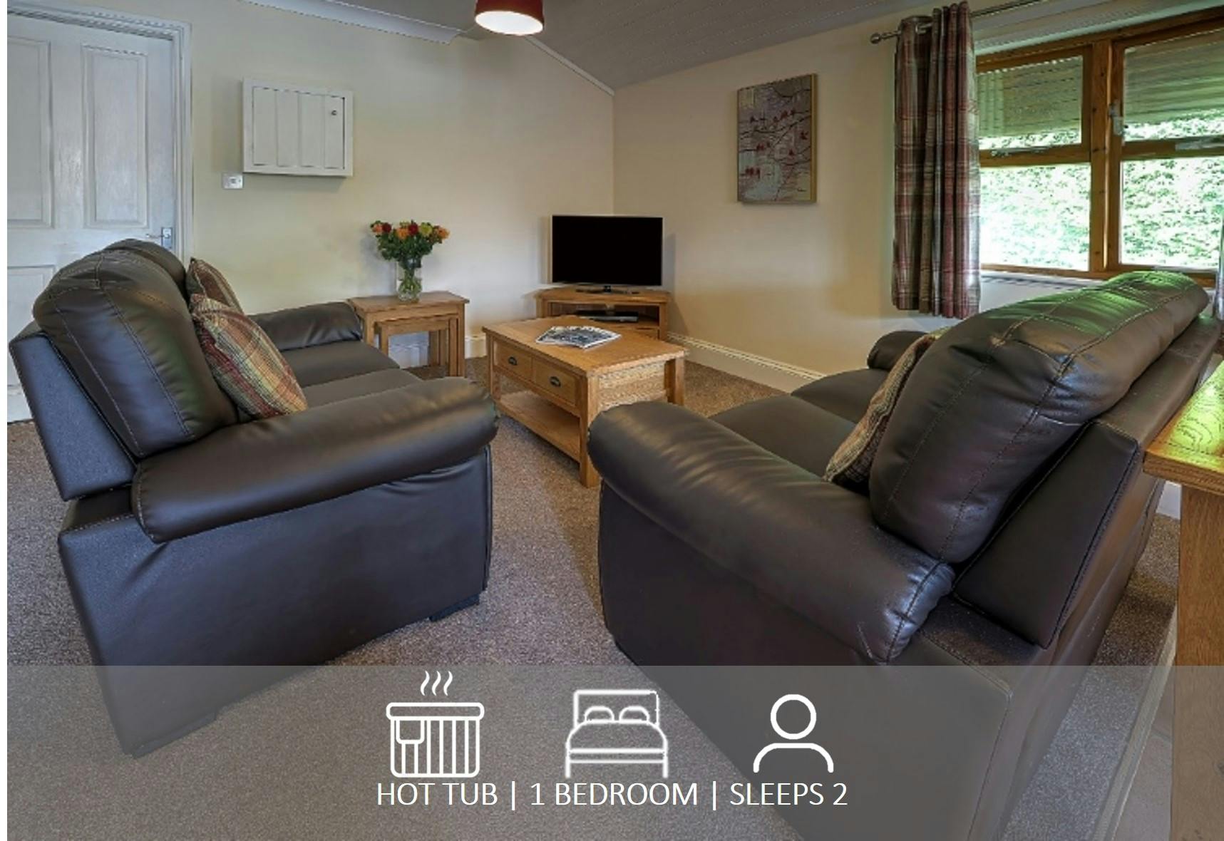 Riverside Lodges Ripon Lodge Overview - hot tub, 1 bedroom/bathroom, sleeps 2