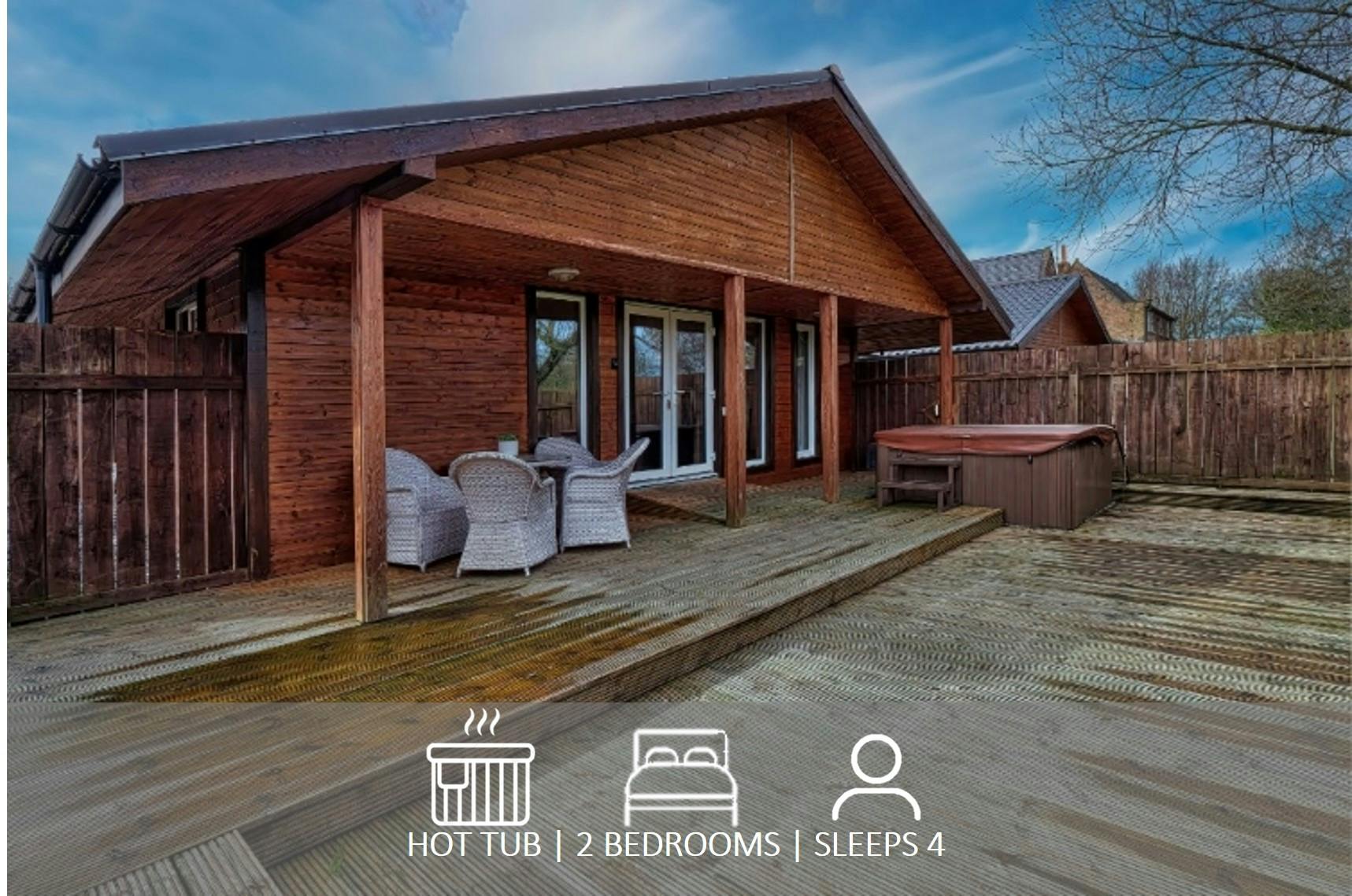 Riverside Lodges Ripon Lodge Overview - hot tub, 2 bedroom/bathroom, sleeps 4