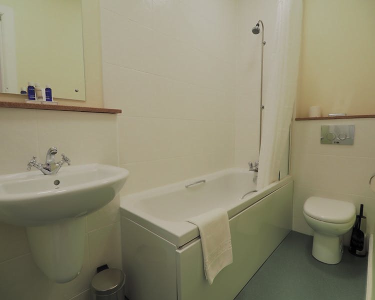 Clean bathroom in the Royal Hotel, Stornoway, Isle of Lewis