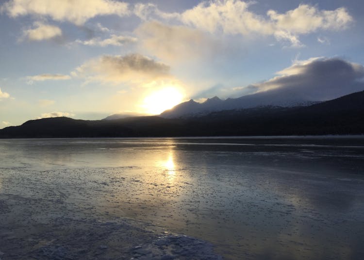 Kenai Lake looking Southwest in Winter