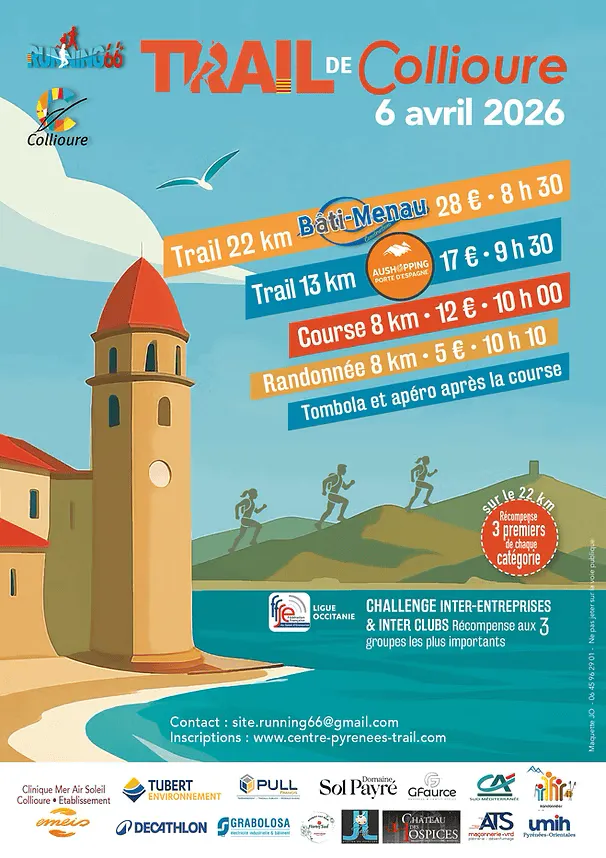 Affiche sur le trail de collioure 2026