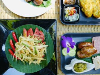 papaya salad at Monoceros Resort, Chiang Mai