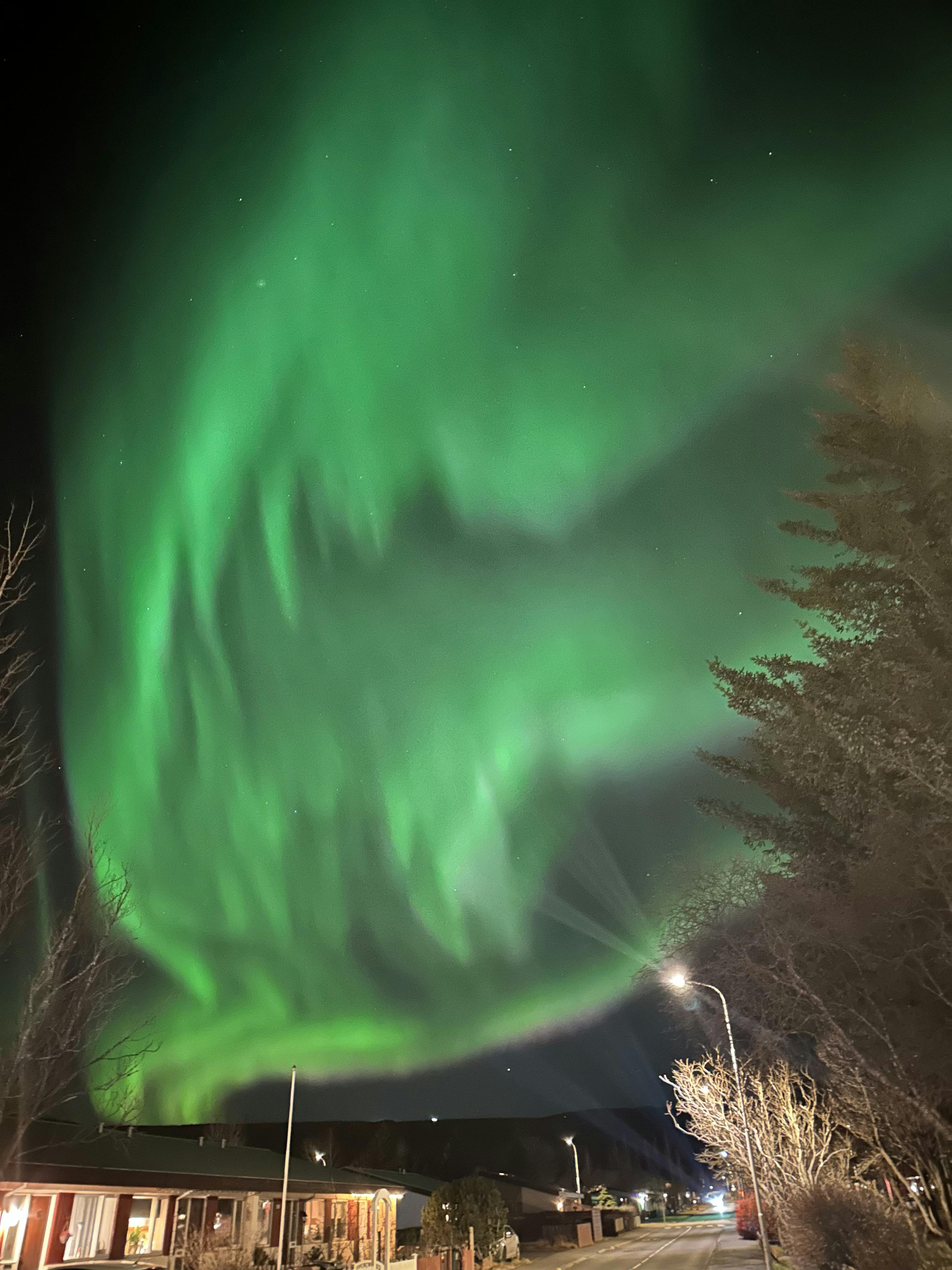 Northern lights (Aurora Borealis) at Inni boutique apartments
