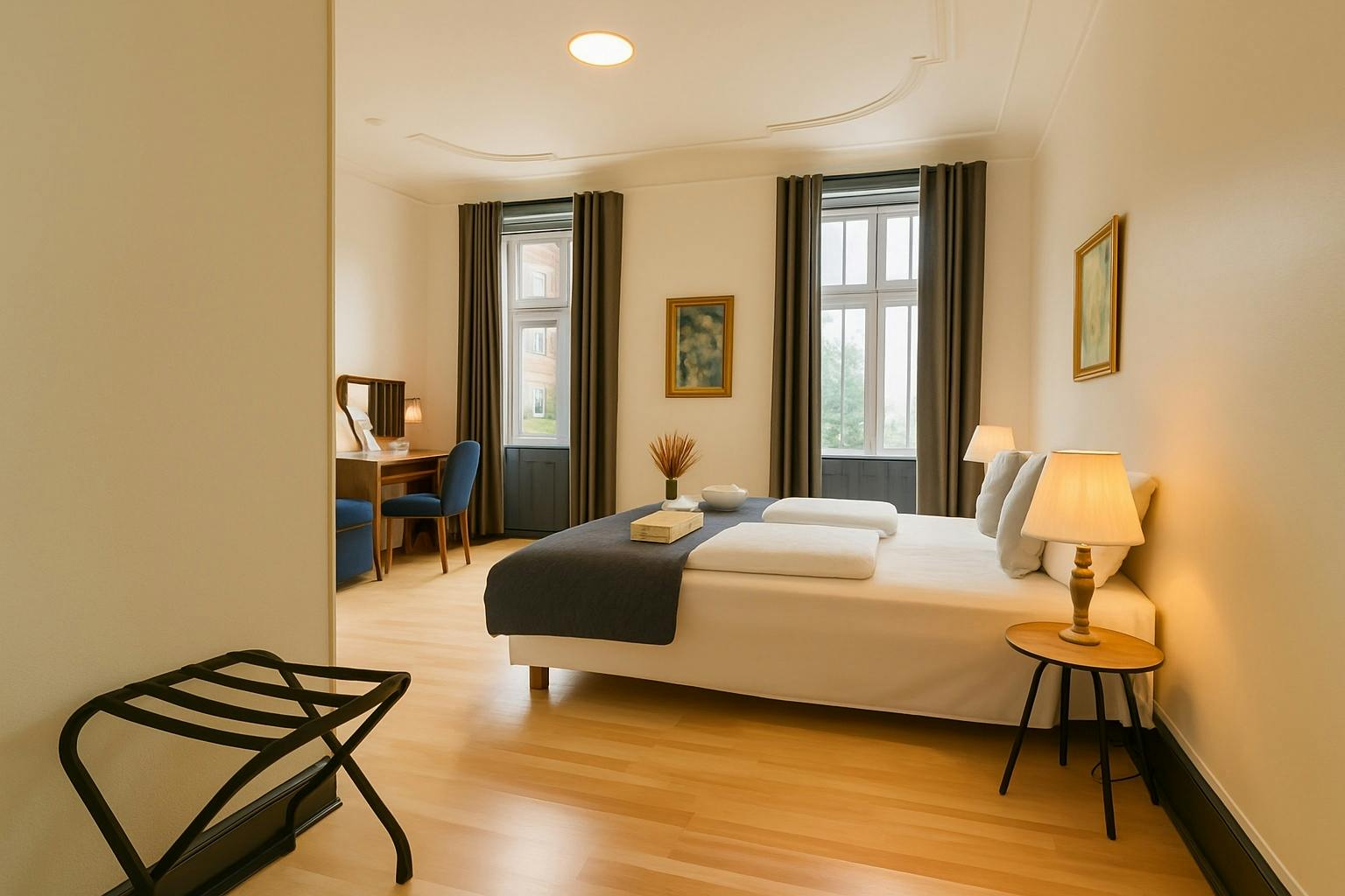 Modern shower facilities in Hotel Amager junior suite, Copenhagen direct booking discount