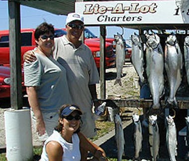Ludington Area Charter Boats & Lake Michigan Charter Fishing - A good day's catch.