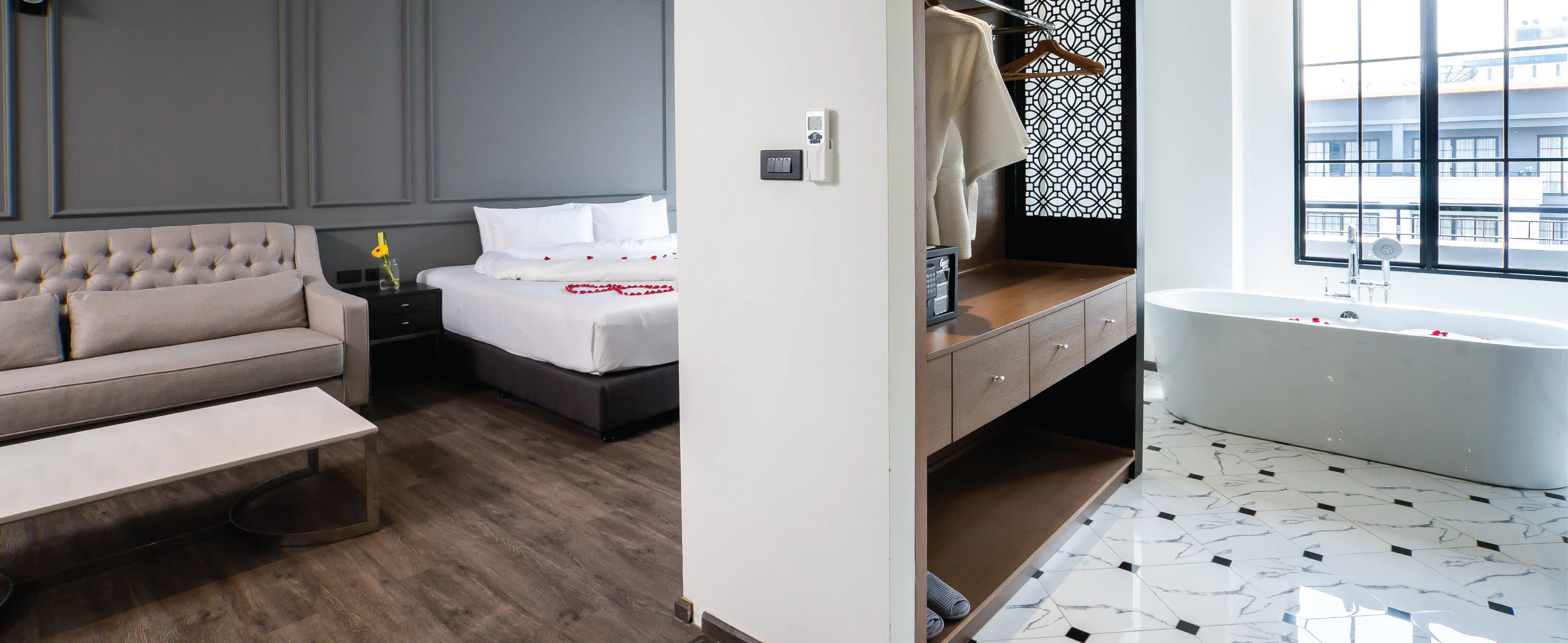 Honeymoon Suite, Pattaya Hotel, Elegant Hotel, One Patio Hotel, 파타야 호텔, 엘레강트 호텔
