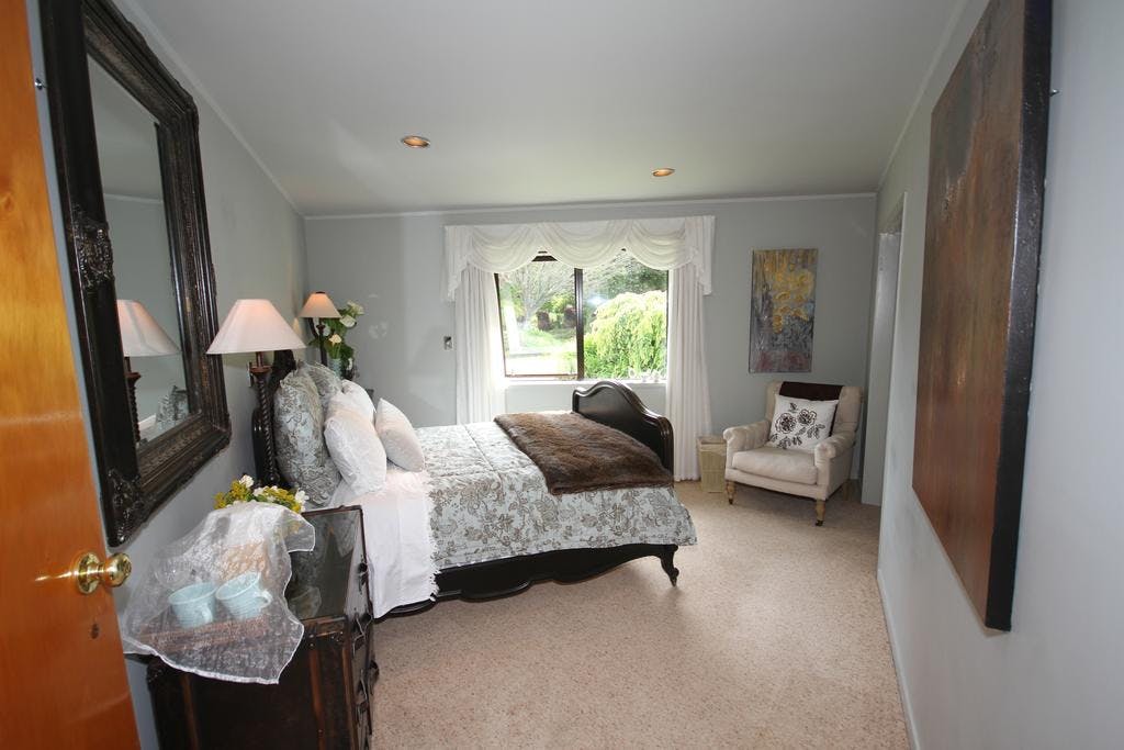 Fantail looks out onto the garden