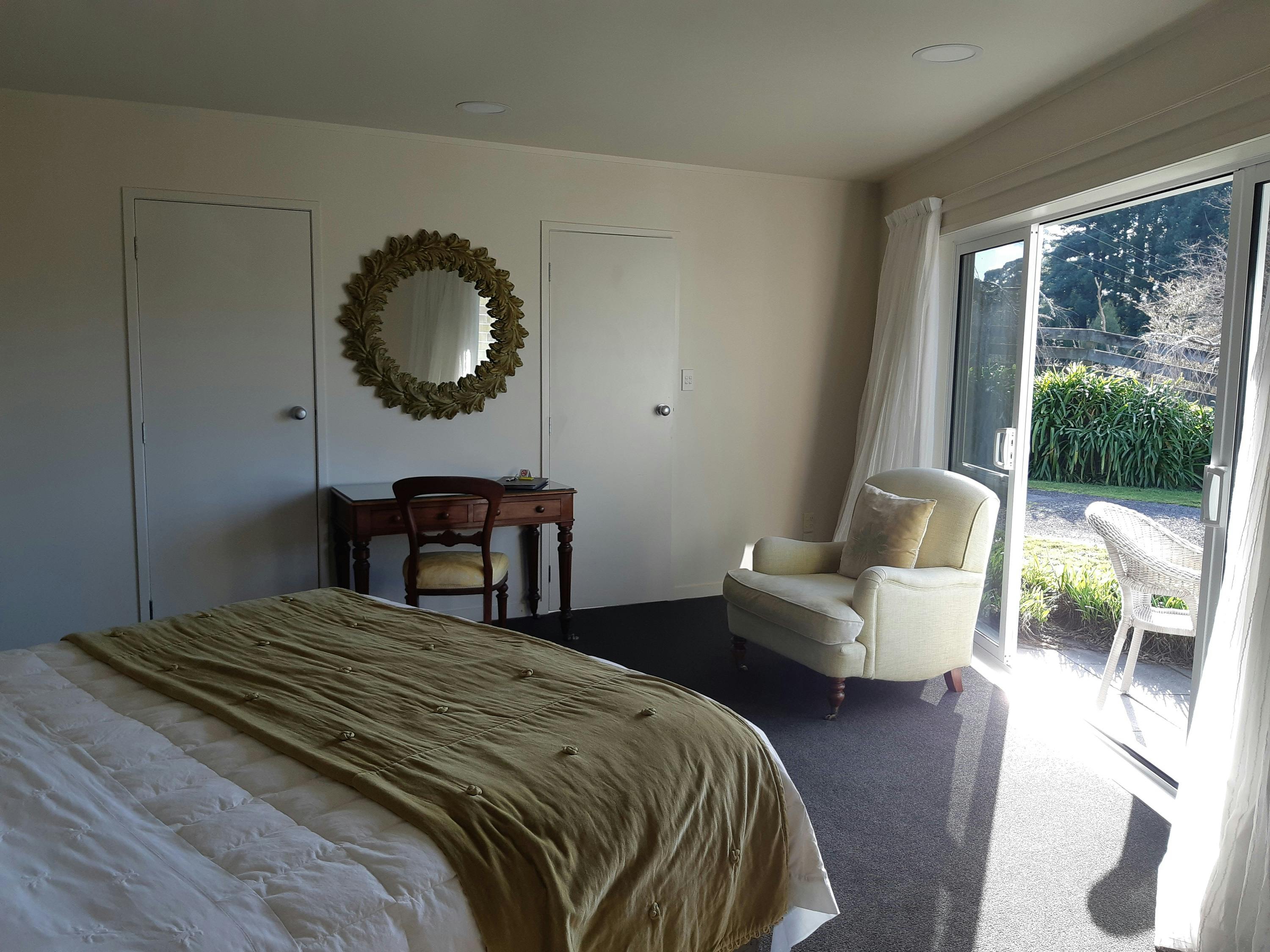 Quail room view towards bathroom
