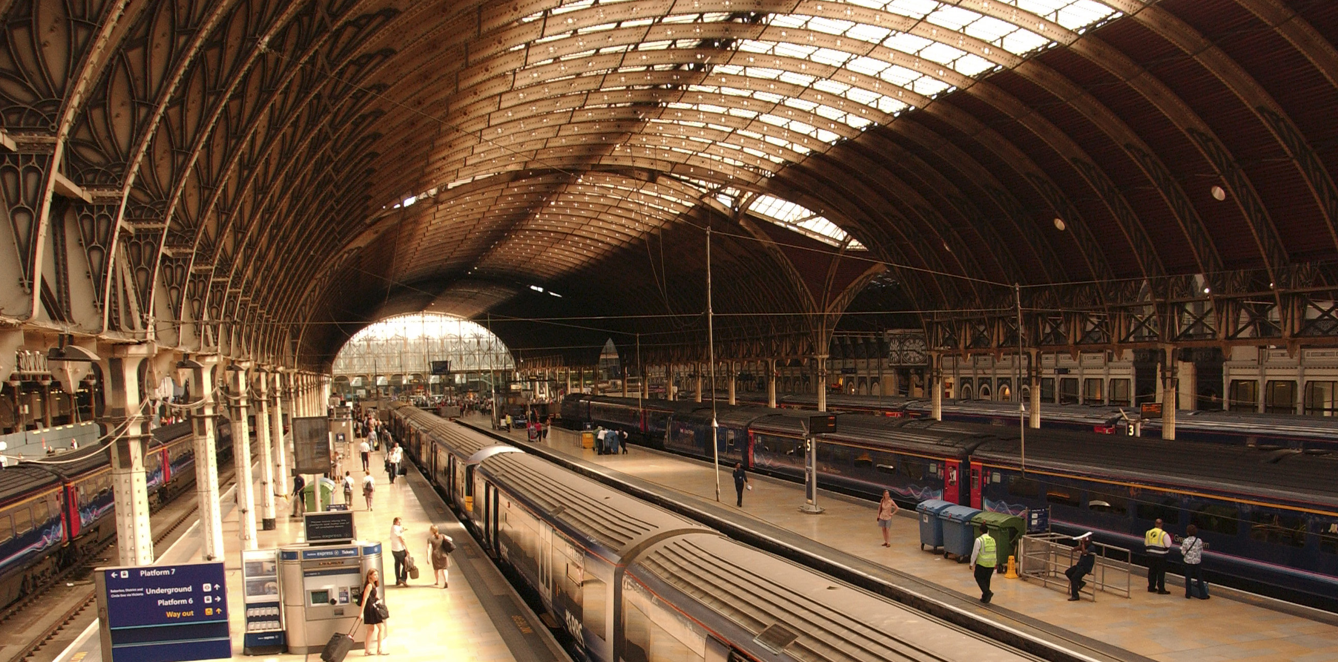 Paddington Station, one block away from the Fairways Hotel and 15 minutes from Heathrow airport