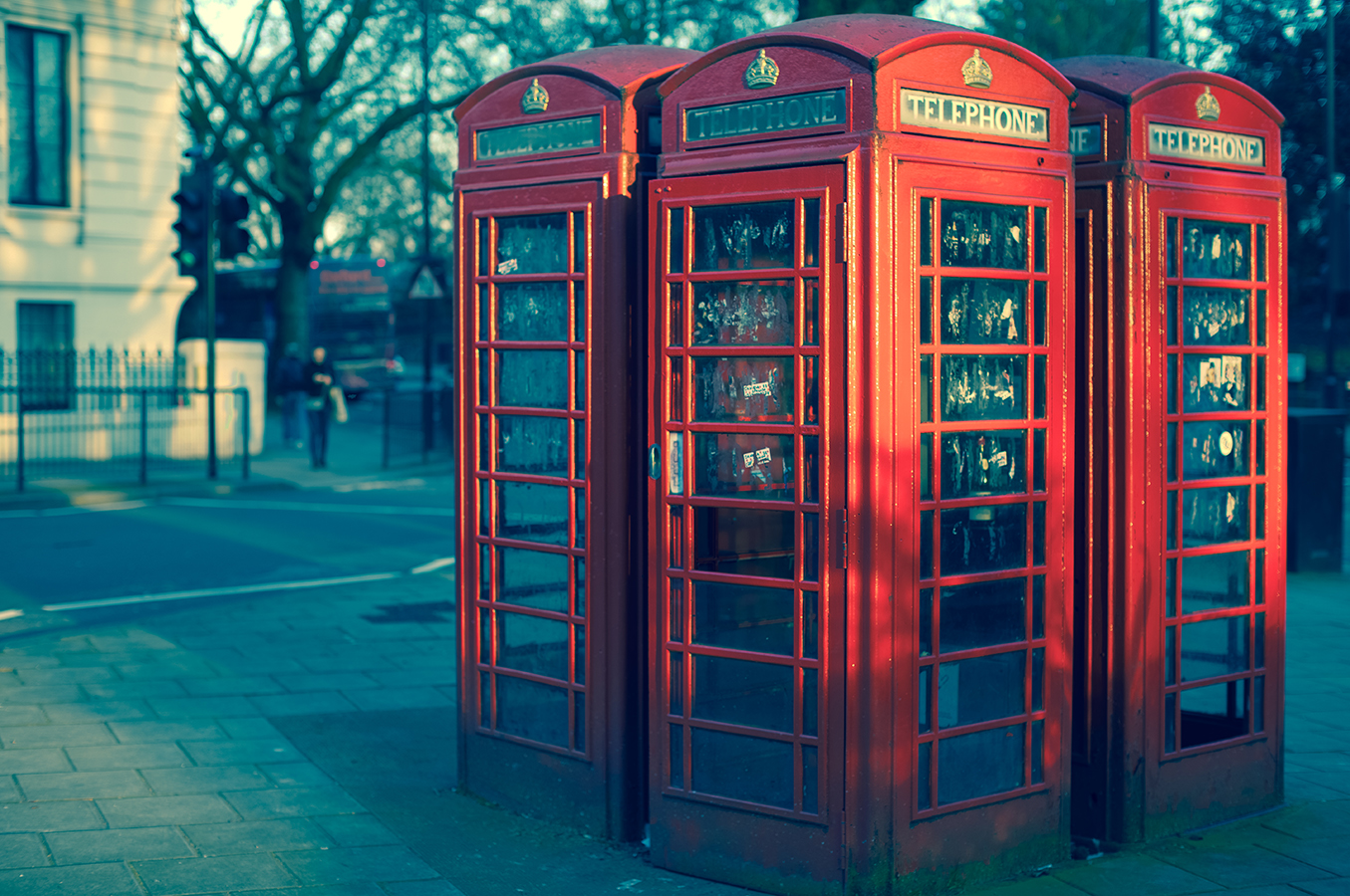 Traditional Phone Boxes near the Fairways Hotel