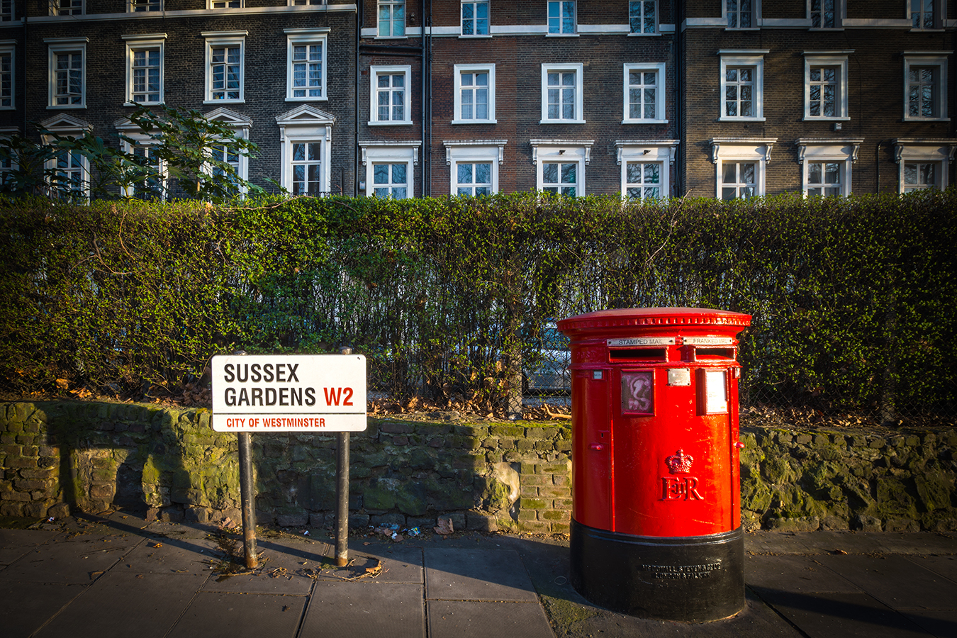 The Fairways Hotel is located on Sussex Gardens. Traditional Post Box