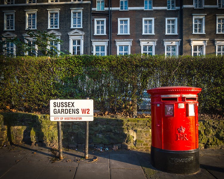 The Fairways Hotel is located on Sussex Gardens. Traditional Post Box