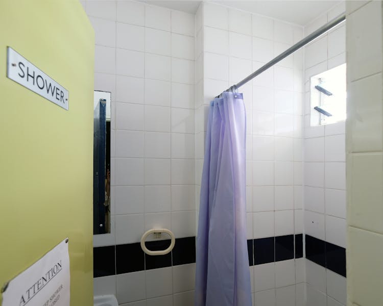 A shared bathroom. Fairways Hotel, Paddington. Budget rooms, London