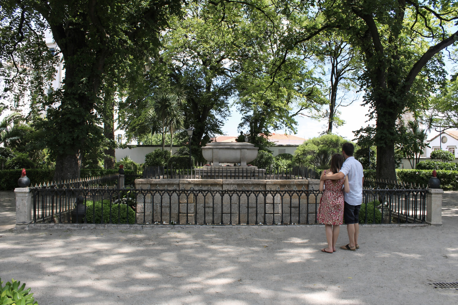 Parque urbano con vegetación en A Coruña