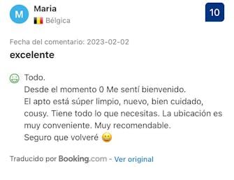 Valoraciones y comentarios reales de los huéspedes que se han alojado en nuestros apartamentos turísticos.