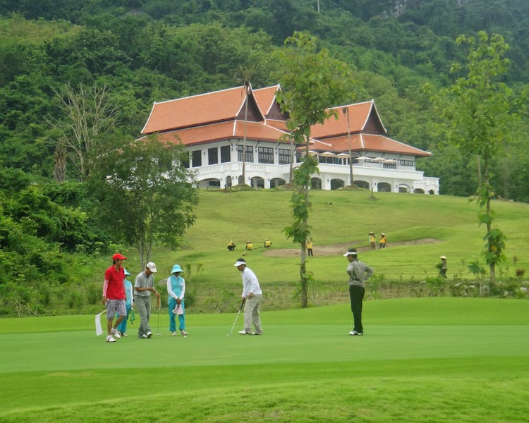 Luang Prabang golf course club house restaurant Laos championship