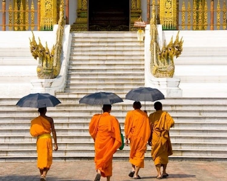 Luang Prabang Wat Xiengthong Buddhist Monks