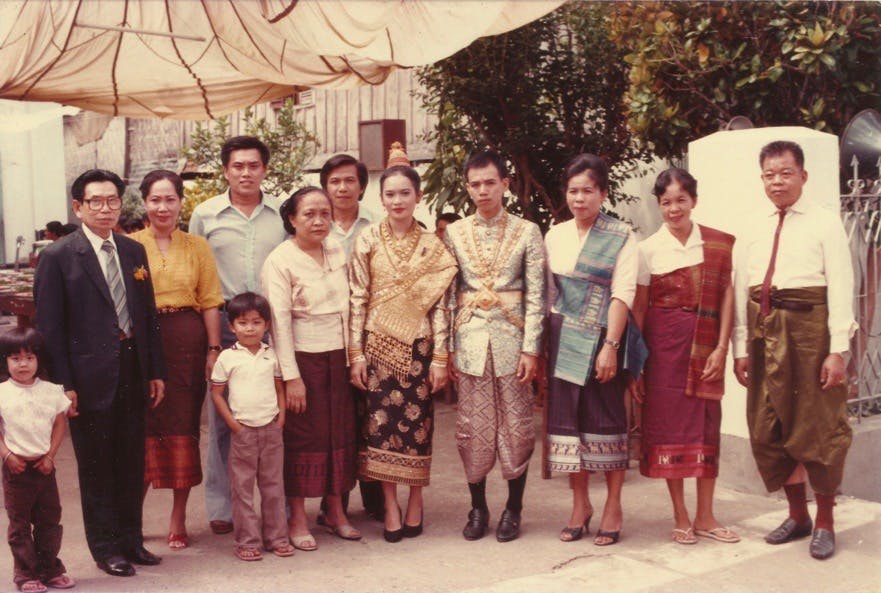 Luang prabang Laos Parasol Blanc Hotel family