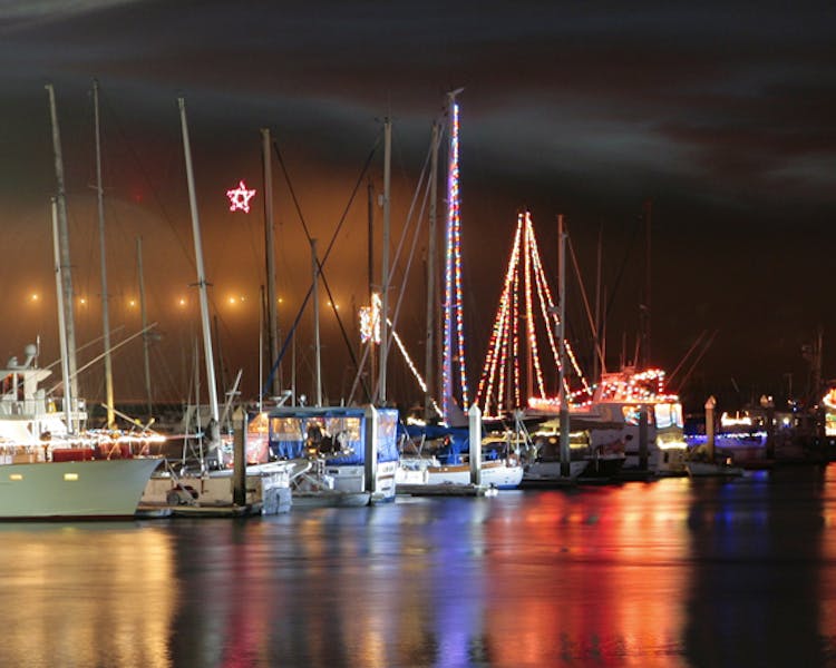 December Festival of Lights in Pillar Point Harbor