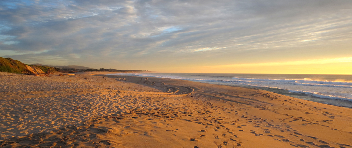 Empty Beach at sunset