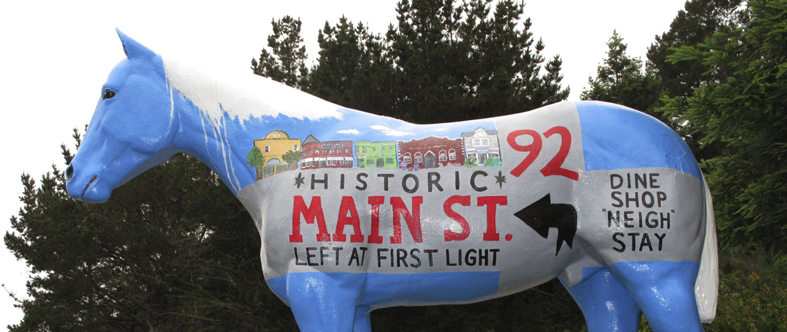 Half Moon Bay Horse Sculpture on Route 92
