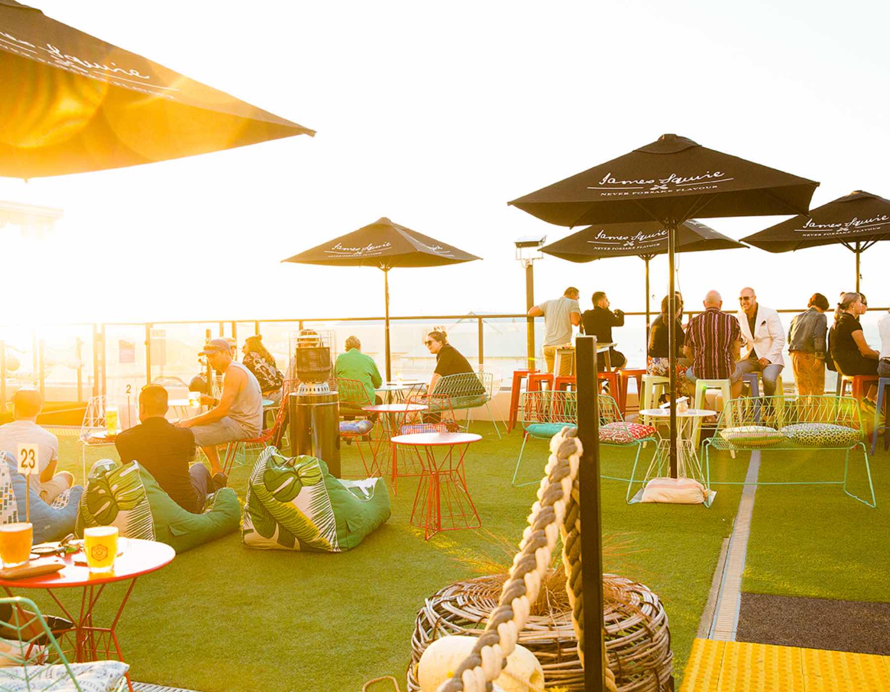 Sunset at Geraldton's only rooftop bar