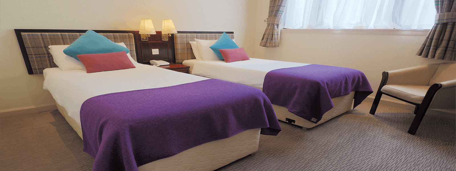 Twin room in the Caladh Inn Hotel, Stornoway Isle of Lewis