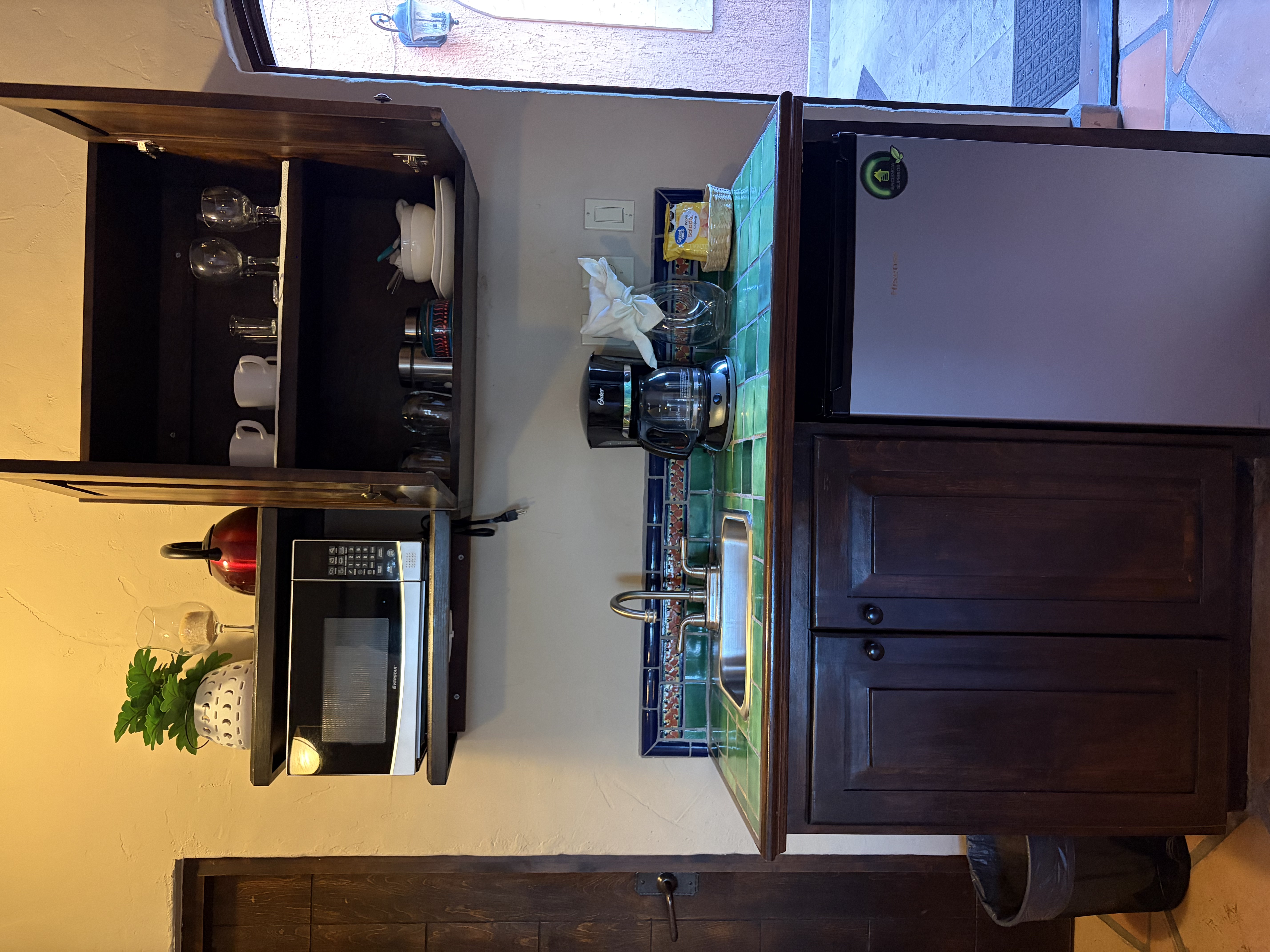 Kitchenette in suites.