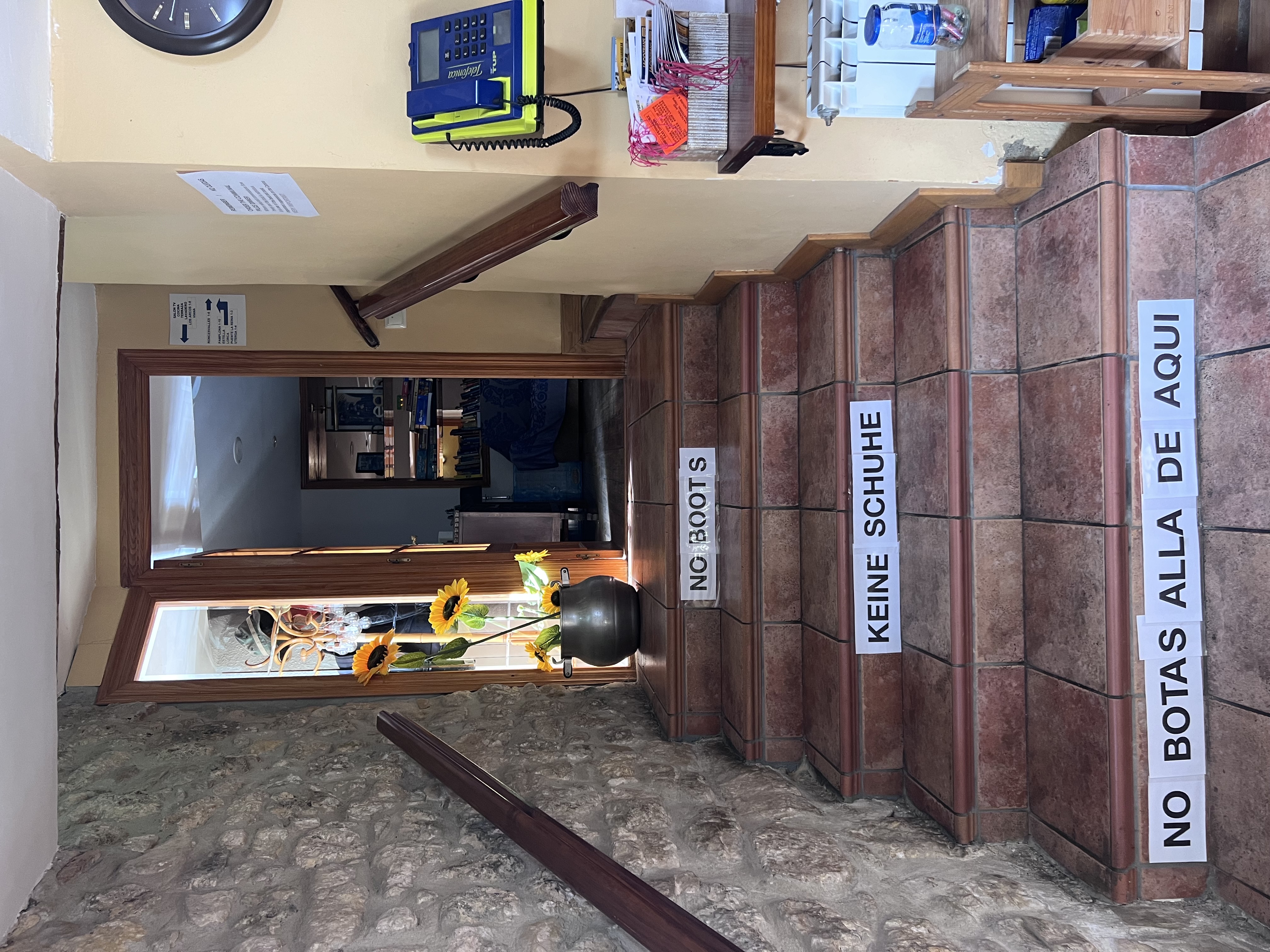 Stairs into albergue