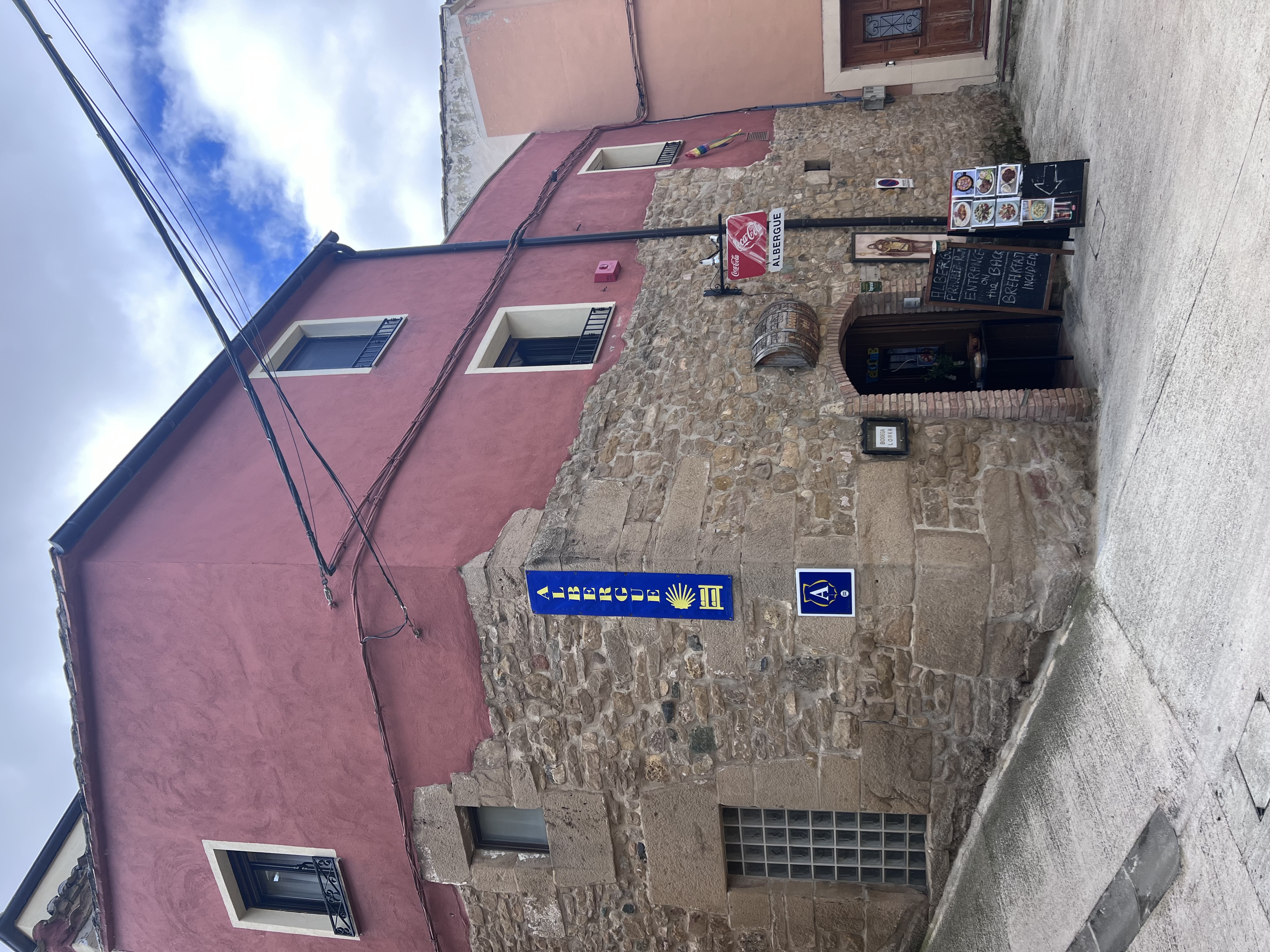 Our Bar entrance, also to albergue