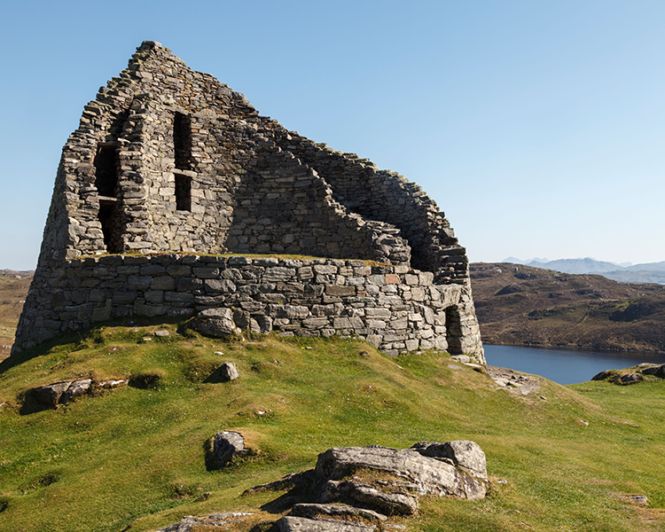 Carloway Stone Broch, sat ontop of a hill in the village of Carloway in the Outer Hebrides.